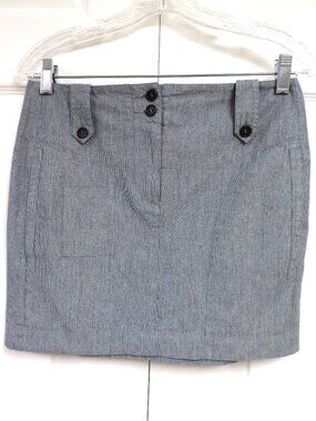 Theory Blue/Gray Cotton Mini Skirt Size 0